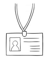 illustration vectorielle de dessin animé de carte d'identité vecteur