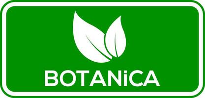 Botanica feuille vecteur logo ou icône, vert Contexte Botanica logo