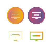 icône de vecteur de mot de passe système