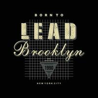 Brooklyn graphique conception, typographie vecteur, illustration, pour impression t chemise, cool moderne style vecteur