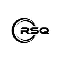 RSQ logo conception, inspiration pour une unique identité. moderne élégance et Créatif conception. filigrane votre Succès avec le frappant cette logo. vecteur