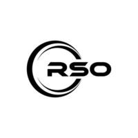 rso logo conception, inspiration pour une unique identité. moderne élégance et Créatif conception. filigrane votre Succès avec le frappant cette logo. vecteur