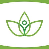 lotus Humain santé bien-être moderne abstrait logo vecteur
