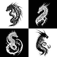 dragon tatouage conception vecteur, dragon vecteur art
