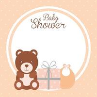 conception de douche de bébé vecteur