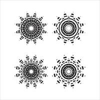 définir des ornements de conception circulaire vecteur