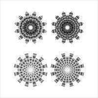 définir des ornements de conception circulaire vecteur