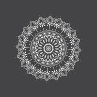 luxe ornemental mandala conception arrière-plan, luxe mariage invitation, ornemental floral coin cadre, noir Contexte avec ligne mandala décoration, coloration vecteur