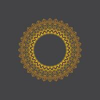 luxe ornemental mandala conception Contexte dans or, luxe mariage invitation, ornemental floral coin cadre, noir Contexte avec or mandala décoration vecteur