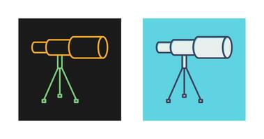 télescope sur l'icône de vecteur de support