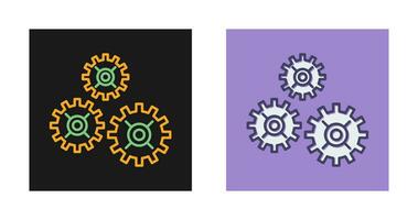 icône de vecteur de plusieurs roues dentées