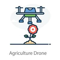 drone agricole moderne vecteur