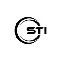 sti logo conception, inspiration pour une unique identité. moderne élégance et Créatif conception. filigrane votre Succès avec le frappant cette logo. vecteur