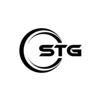 stg logo conception, inspiration pour une unique identité. moderne élégance et Créatif conception. filigrane votre Succès avec le frappant cette logo. vecteur
