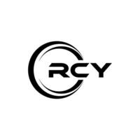 rcy logo conception, inspiration pour une unique identité. moderne élégance et Créatif conception. filigrane votre Succès avec le frappant cette logo. vecteur