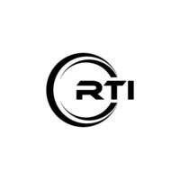 RTI logo conception, inspiration pour une unique identité. moderne élégance et Créatif conception. filigrane votre Succès avec le frappant cette logo. vecteur