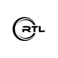 RTL logo conception, inspiration pour une unique identité. moderne élégance et Créatif conception. filigrane votre Succès avec le frappant cette logo. vecteur