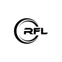 RFL logo conception, inspiration pour une unique identité. moderne élégance et Créatif conception. filigrane votre Succès avec le frappant cette logo. vecteur