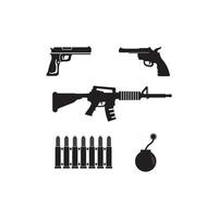 logo d'arme à feu et soldat de l'armée tir de tireur d'élite vector illustration de conception revolver de tir militaire