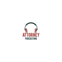 avocat Podcast logo conception vecteur