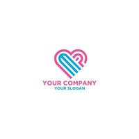 mp l'amour logo conception vecteur