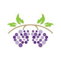 grain de raisin logo, jardin vecteur, Frais violet fruit, du vin marque conception, Facile illustration modèle vecteur