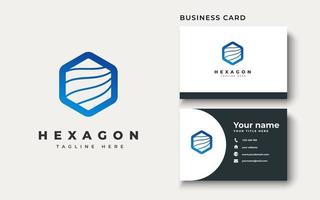 inspiration de conception de logo hexagonal, illustration vectorielle vecteur