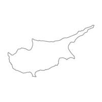 Chypre île carte icône vecteur
