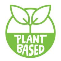 plante basé emblème. végétalien éco amical badge avec plante icône. vecteur