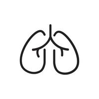 agréable anatomie souffle poumon icône conception modèle vecteur