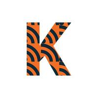 k lettre logo ou k texte logo et k mot logo conception. vecteur