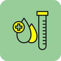 conception d'icône de vecteur de test sanguin