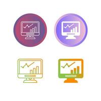 icône de vecteur de croissance lcd