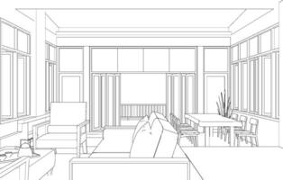 3d illustration de café et Résidentiel projet vecteur