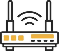conception d'icône de vecteur de routeur