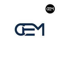 lettre cem monogramme logo conception vecteur