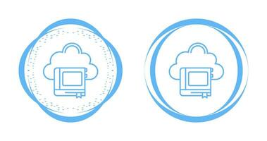 icône de vecteur de bibliothèque de nuage