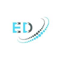 conception créative du logo de la lettre ed. design unique. vecteur
