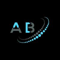 conception créative du logo de la lettre ab. une conception unique. vecteur