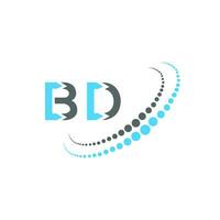 bd lettre logo Créatif conception. bd unique conception. vecteur