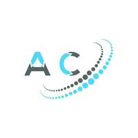conception créative du logo de la lettre ac. un design unique. vecteur