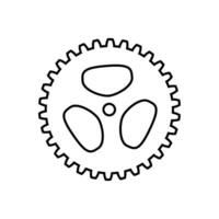 équipement icône vecteur. ingénierie illustration signe. roue dentée symbole. réglages logo. vecteur