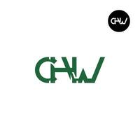 lettre chw monogramme logo conception vecteur