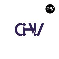 lettre chv monogramme logo conception vecteur