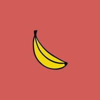 banane symbole. social médias poste. fruit vecteur illustration.