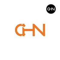 lettre chn monogramme logo conception vecteur