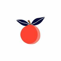 Orange symbole. social médias poste. fruit vecteur illustration.