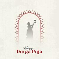 content durga puja illustrations, durga affronter, subh Navratri, dussehra vecteur