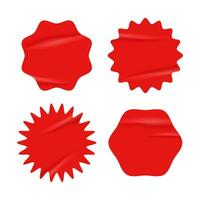 ensemble de rouge starburst avec grunge rétro texture vecteur illustration