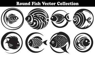 rond poisson vecteur conception retour sur blanc Contexte pour designer